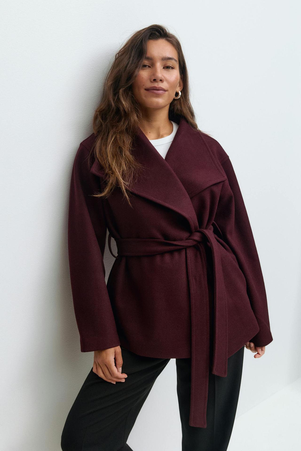 Women's Stand Collar Double-sided High-grade Mid-length Thick Coats