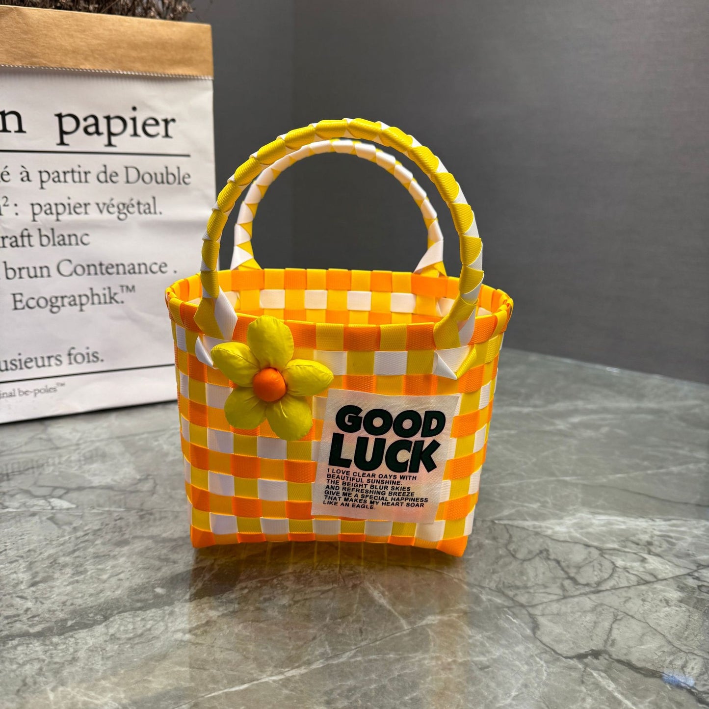 Women's Fried Street Woven Hand Gift Basket Handbags