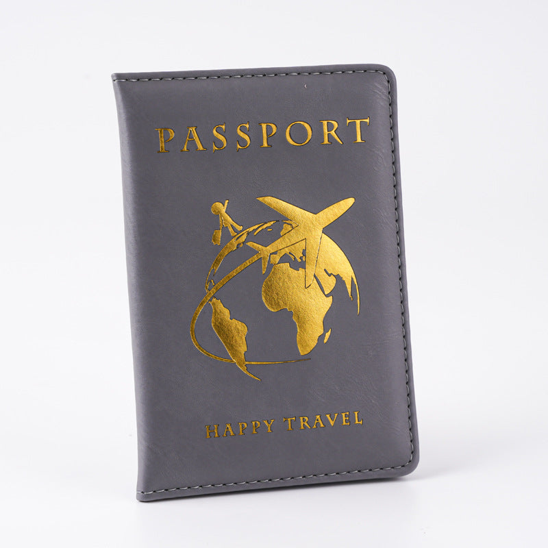 Aircraft Global Creative Gilding Passport Cover Card Holder