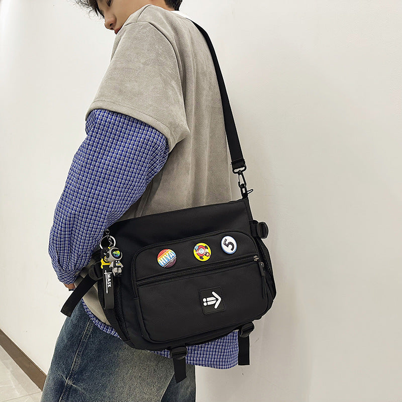 Trendy Male Portable Junior High Tutorial Men's Messenger Bags