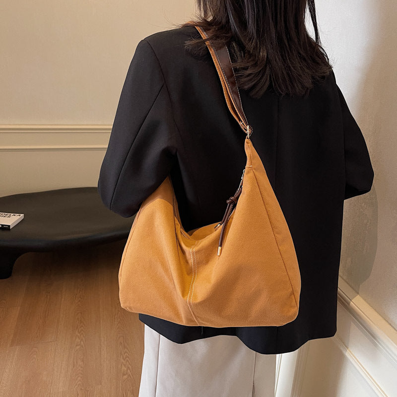 Stitching Retro Elegant Autumn Fashion Korean Shoulder Bags