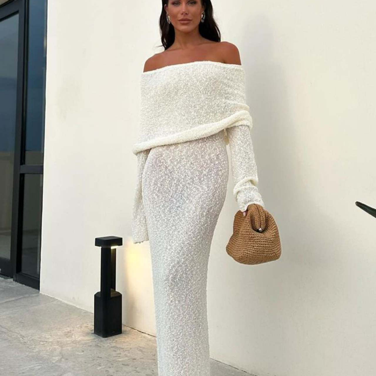 Beach Vacation Cover-up Slimming Flared Sleeves Dresses