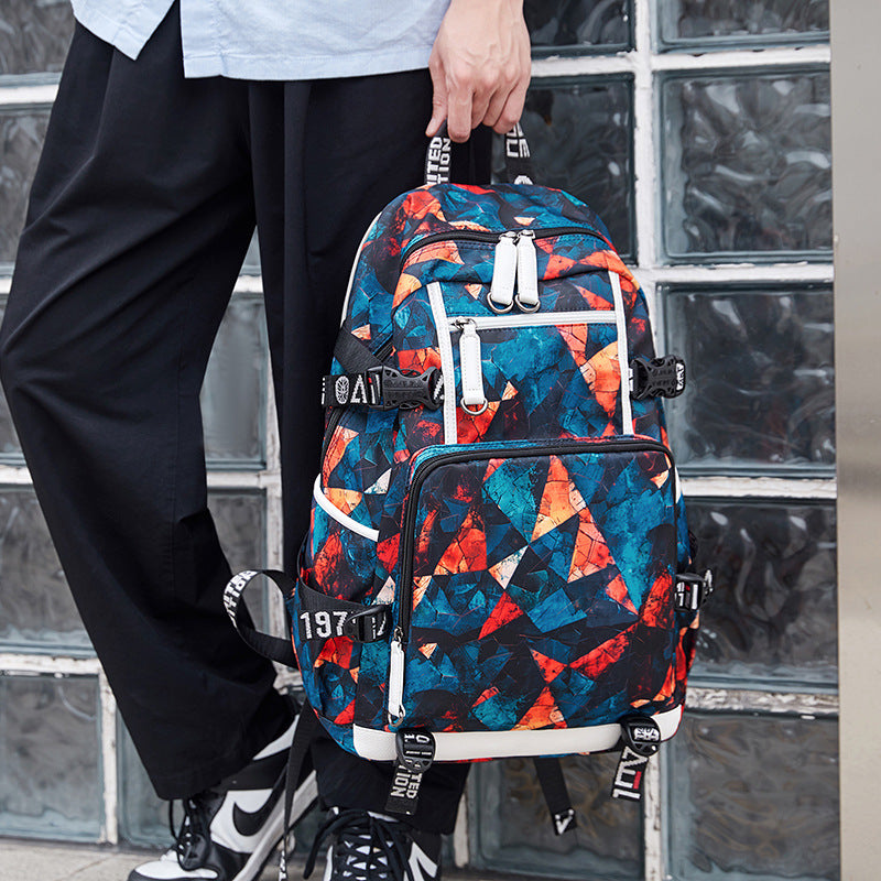 Male Junior High Large Capacity Fashion Middle School Students' Schoolbags