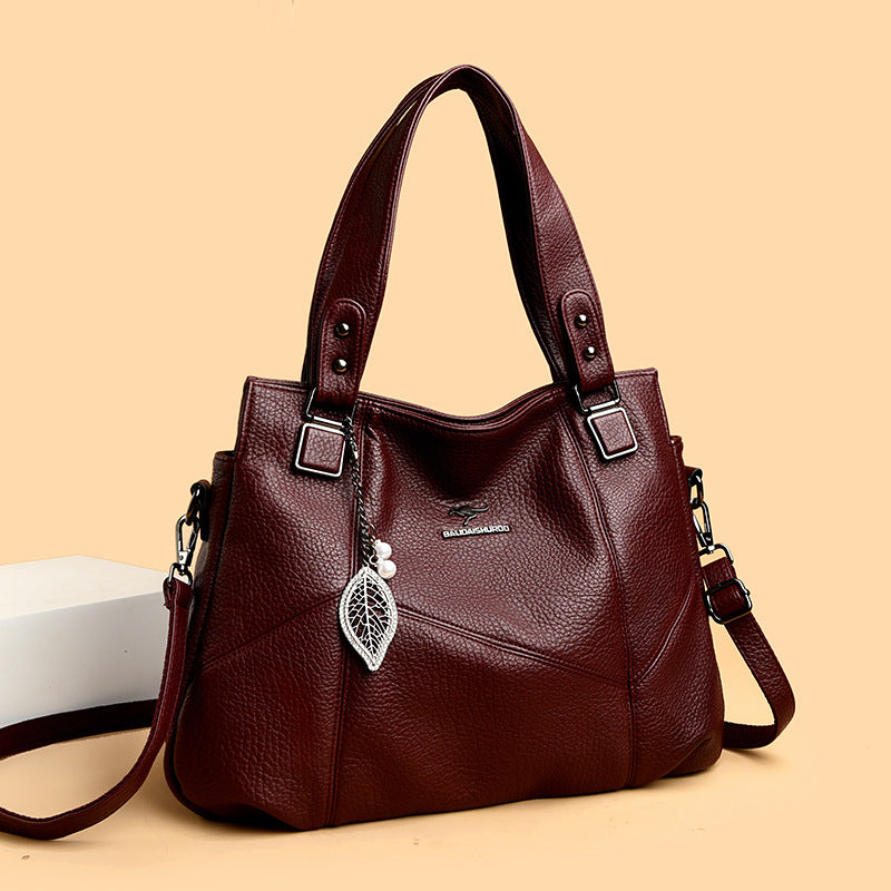 Women's For Mom Embroidery Thread Large Handbags