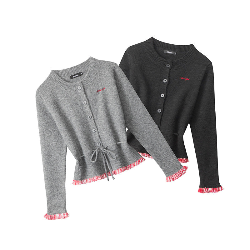 Women's Waist Trimming Design Sense Slim Knit Sweaters