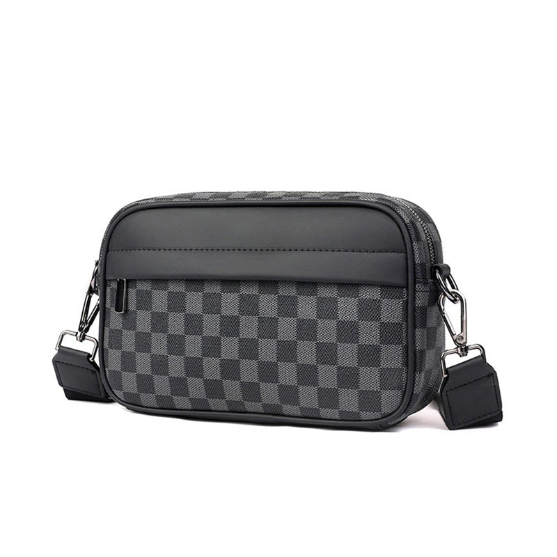 Men's Plaid Trendy Korean Style Daily Street Men's Shoulder Bags