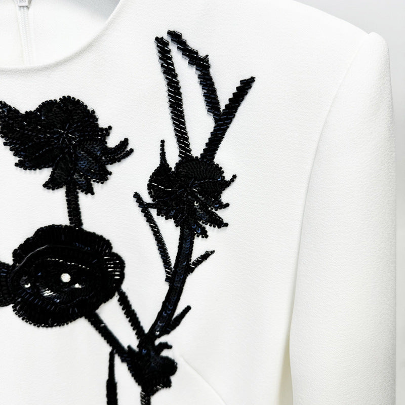 Early Autumn Fashion Three-dimensional Flower Bead Dresses