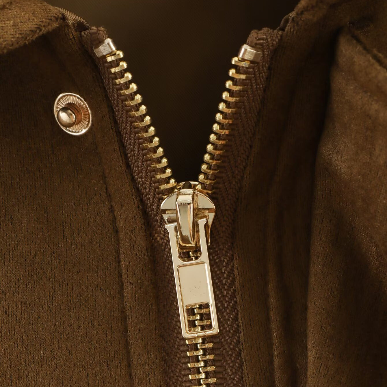 Women's Autumn Suede Texture Lapel Pocket Decoration Coats