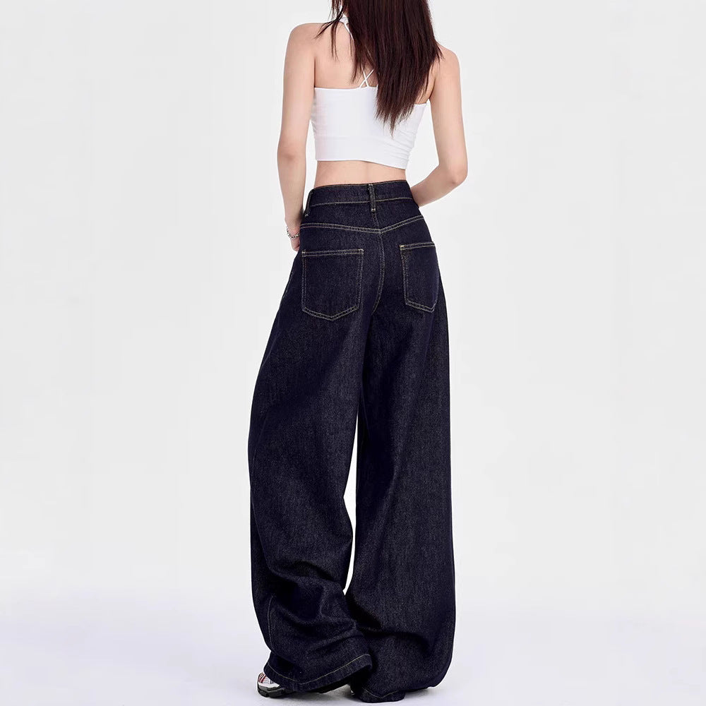 Women's Wide Leg Autumn Drape Lazy Casual Jeans