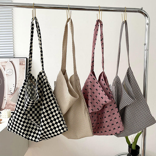 Women's Korean Style Versatile Large Capacity Shopping Shoulder Bags