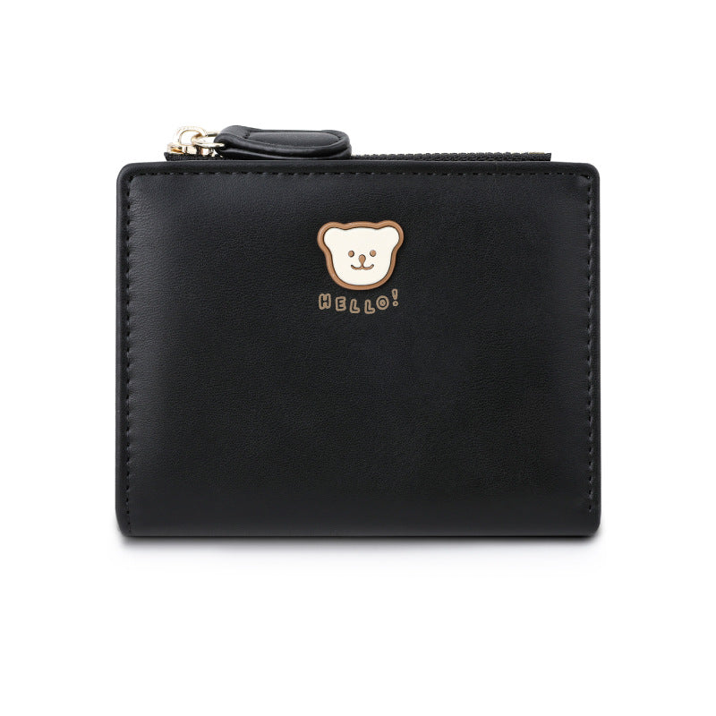 Glamorous Cute Bear Short Design Korean Ladies Wallets