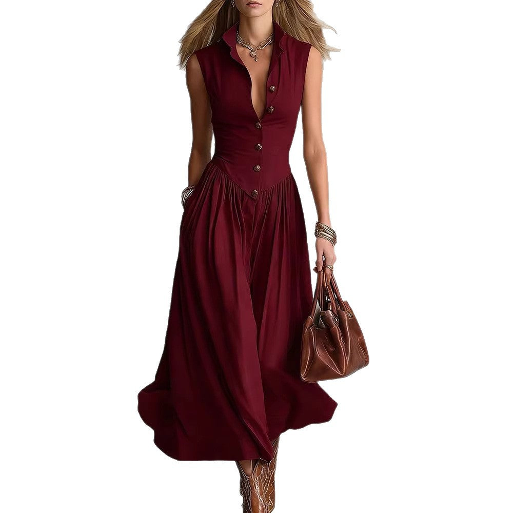 Women's Spring French Style Temperament Elegant Goddess Slimming Lapel Long Clothing