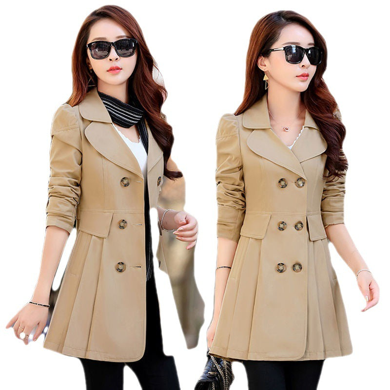 Women's Casual Stylish Trench Mid-length Korean Coats