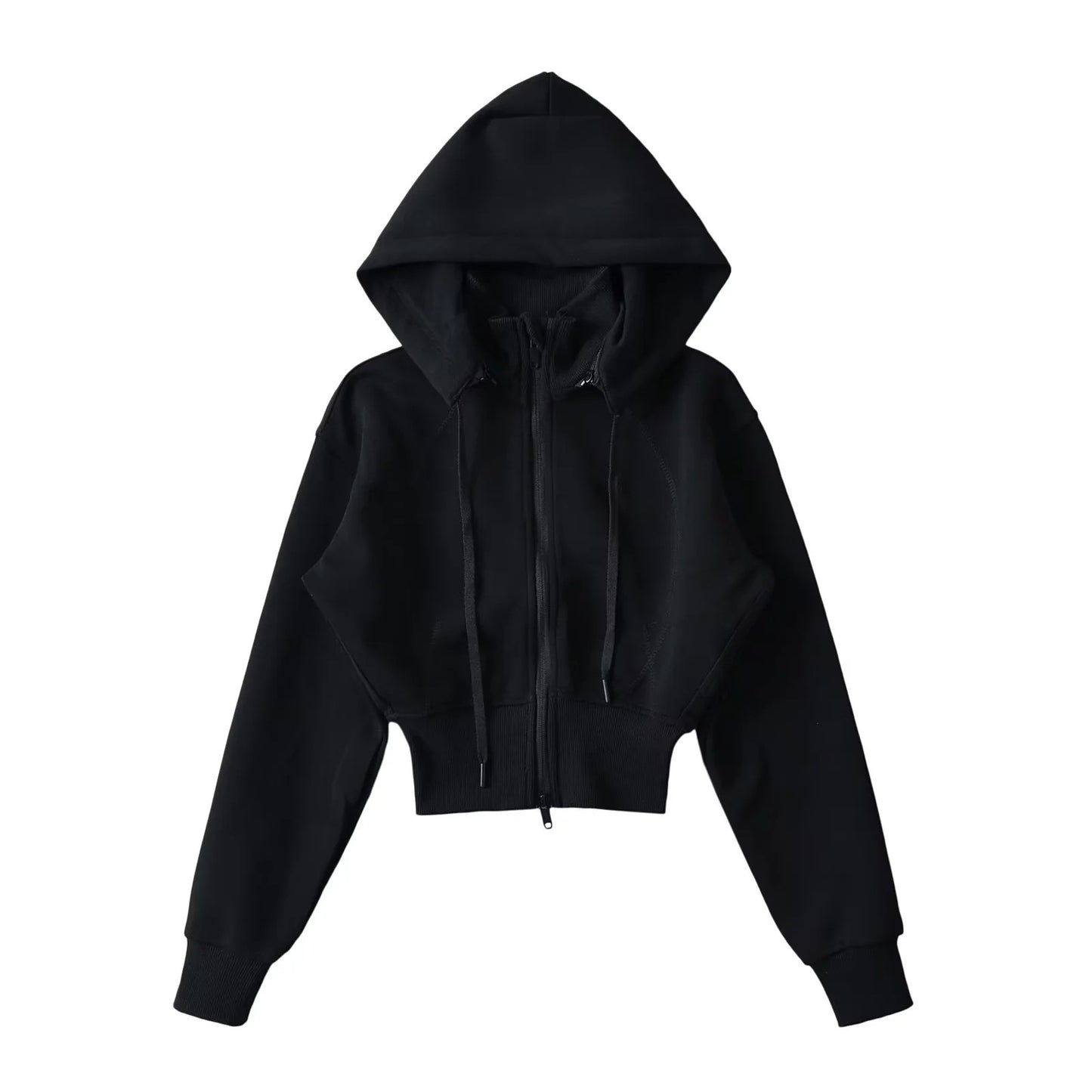 Women's Hooded Drawstring Waist Shirt Solid Color Shorts