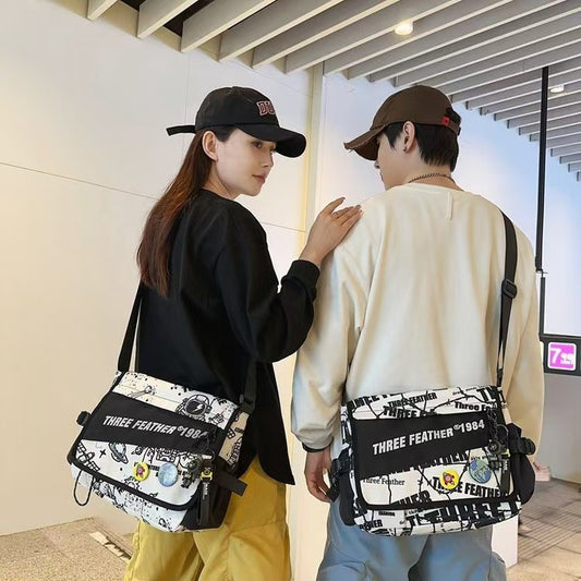 Men's Fashion Junior High Class Female Make-up Men's Messenger Bags