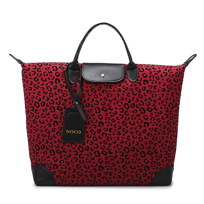 Women's Large Capacity Fashion Leopard Print Leisure Travel Bags