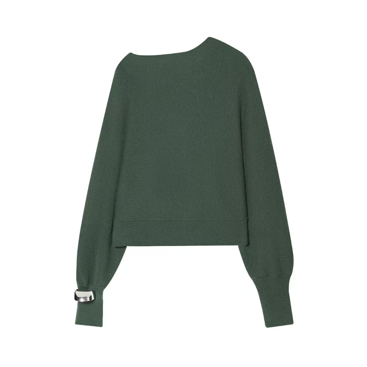 Women's Autumn Lapel Knitted Idle Style Loose Sweaters