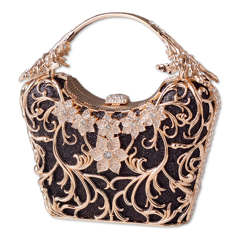 Black Dinner High-grade Party Clutch Shiny Evening Bags
