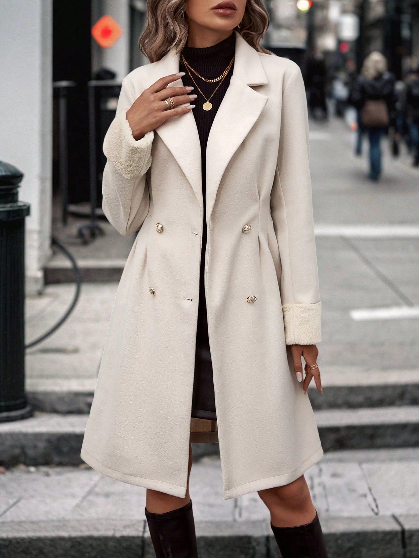 Women's Trench Overcoat Elegant High-grade British Style Jackets