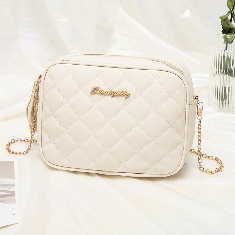 Women's For Fashion Sweet Embroidered Rhombus Simple Shoulder Bags