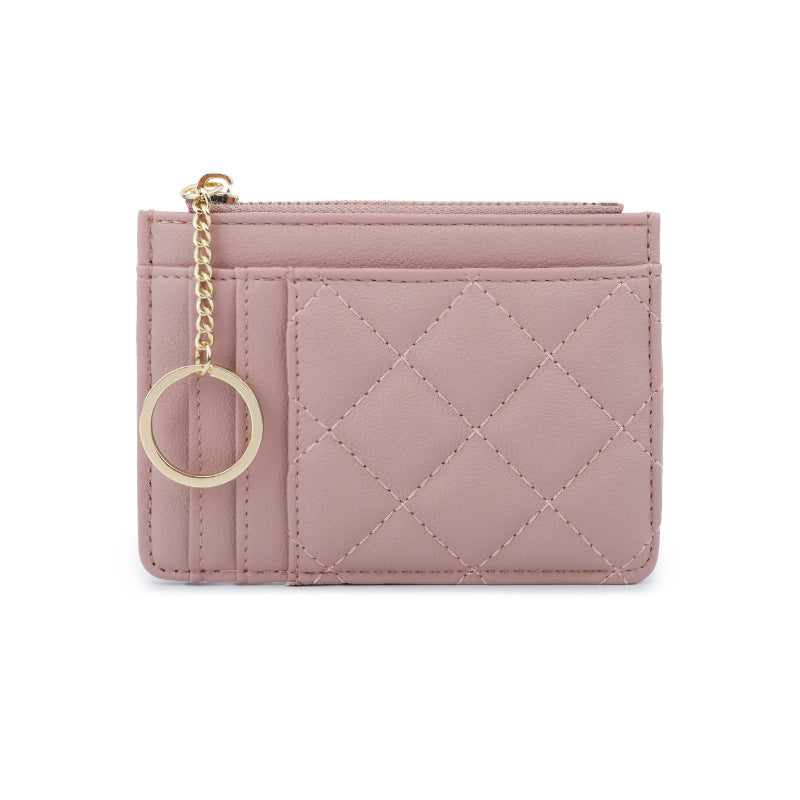 Women's High-grade Classic Style Rhombus Multiple Slots Card Holder