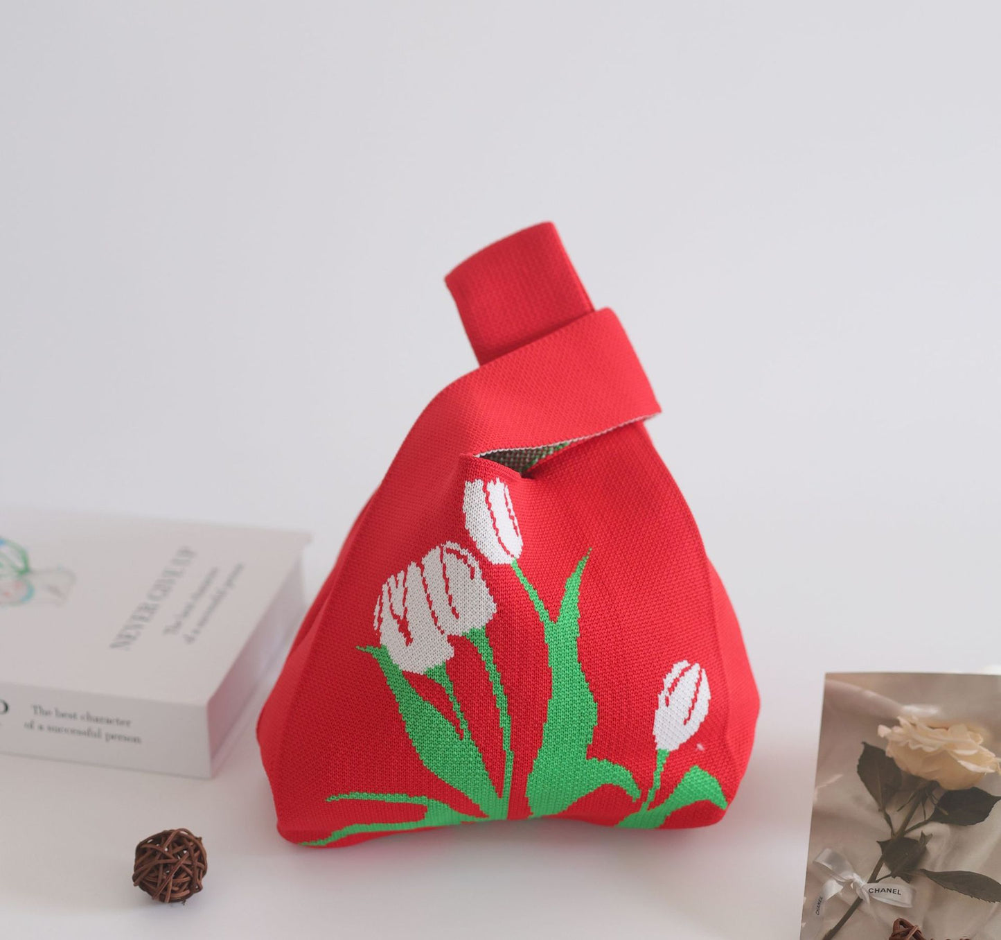 Women's Knitted Woven Vest Simple Gift Handbags