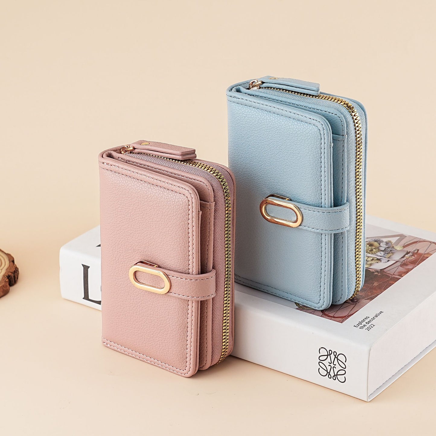 Women's Zipper Lychee Pattern High-grade Large Capacity Ladies Wallets