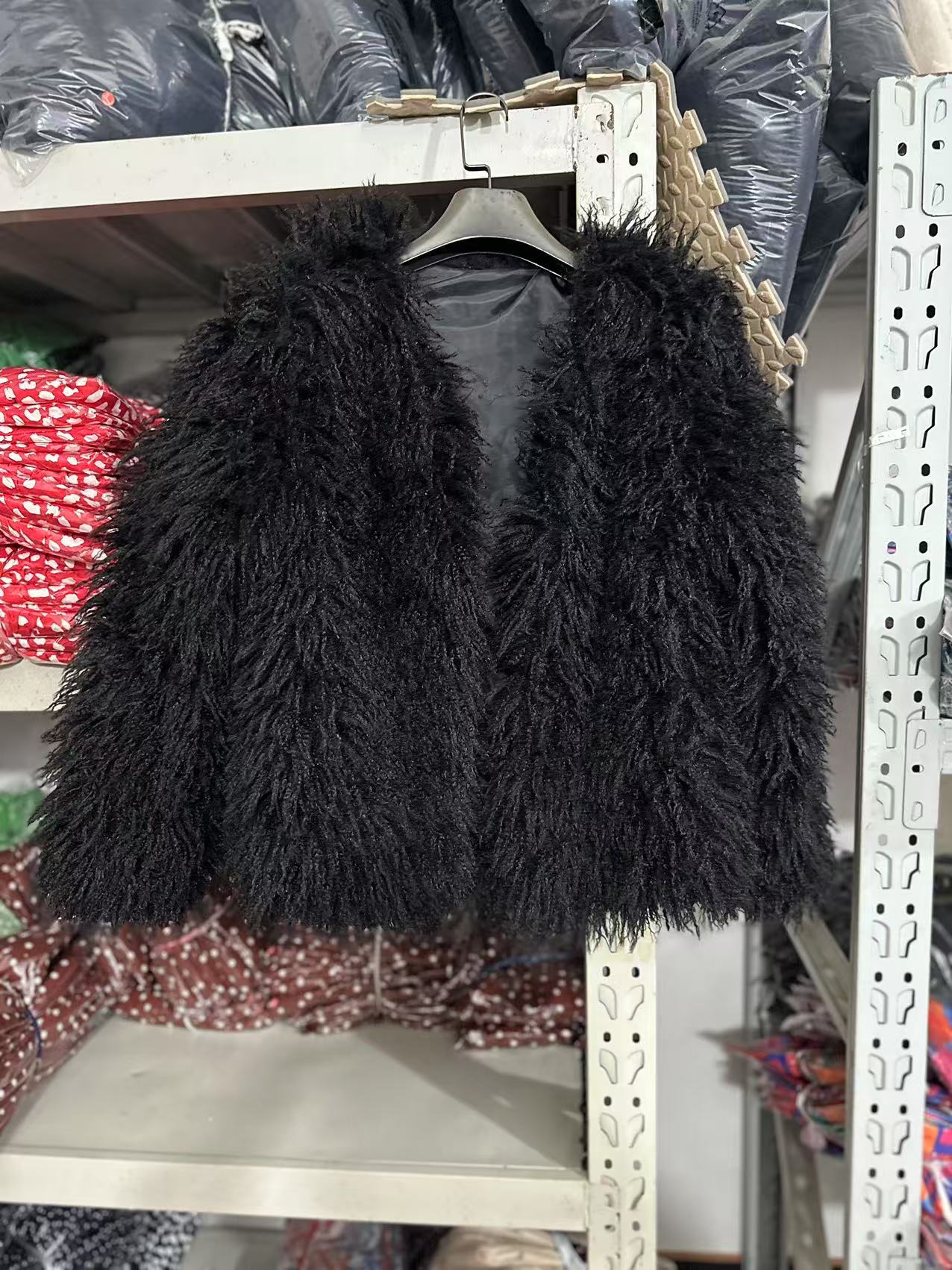 Casual Fashion Fur Faux Chocolate Color Coats