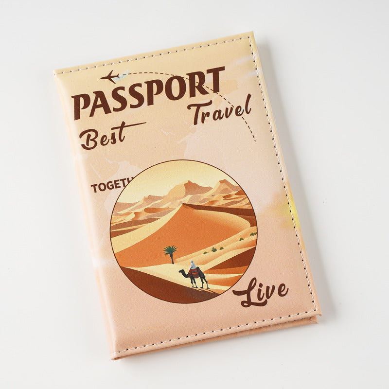 Landscape Color Printing Novel Passport Cover Card Holder