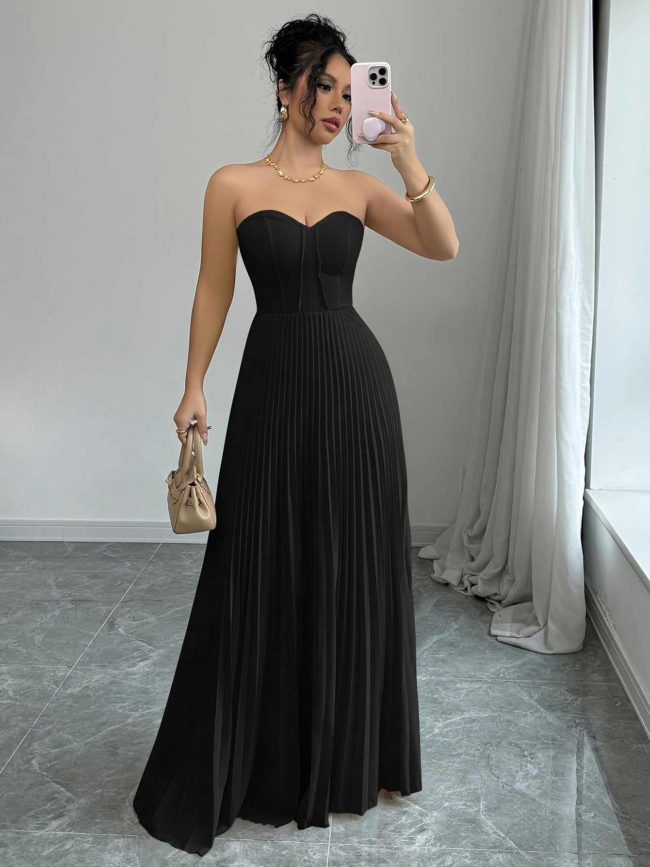 Style Tube Solid Color Elegant Dress Backless Light Dresses