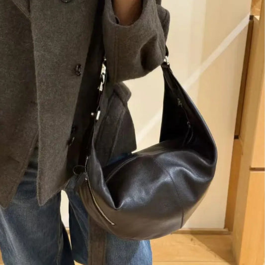 Women's Suede Frosted Quiver Horn Genuine Leather Crossbody Bags