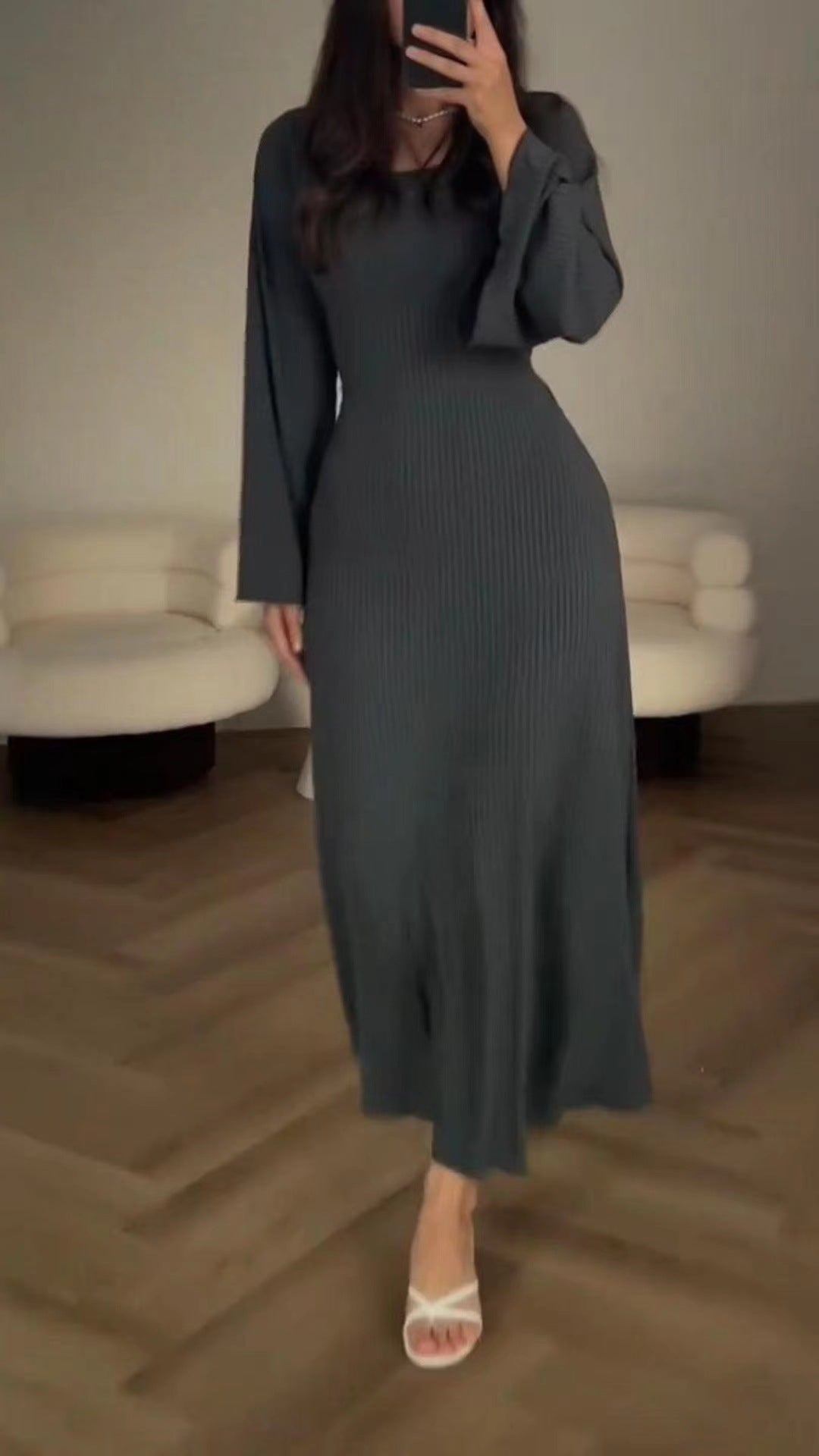 Women's Long Sleeve Loose Leisure Professional Dress