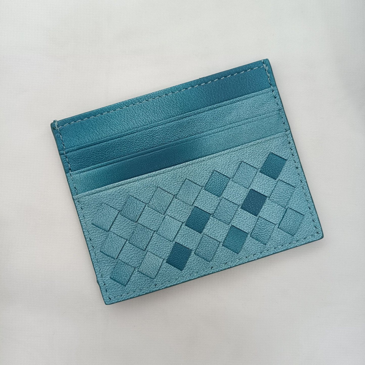 Women's & Men's & Name Sheepskin Woven Lightweight Clamp Card Holder