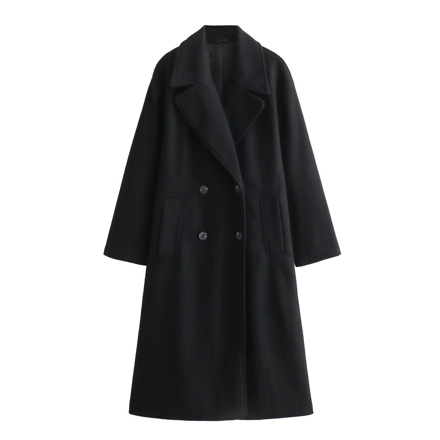 Autumn Soft Double Row Ornament Loose Coats