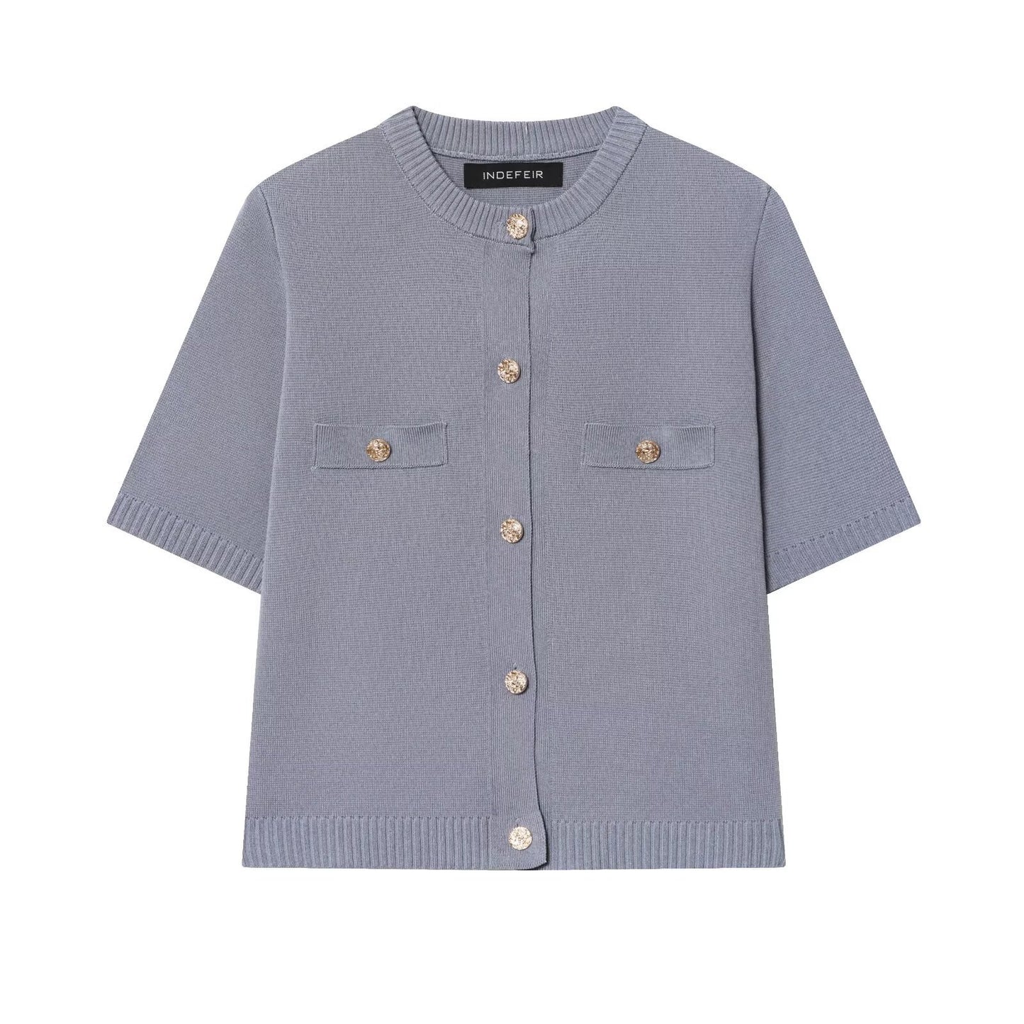 Women's Homemade Western Style Fashion Short-sleeved Knitted Knitwear