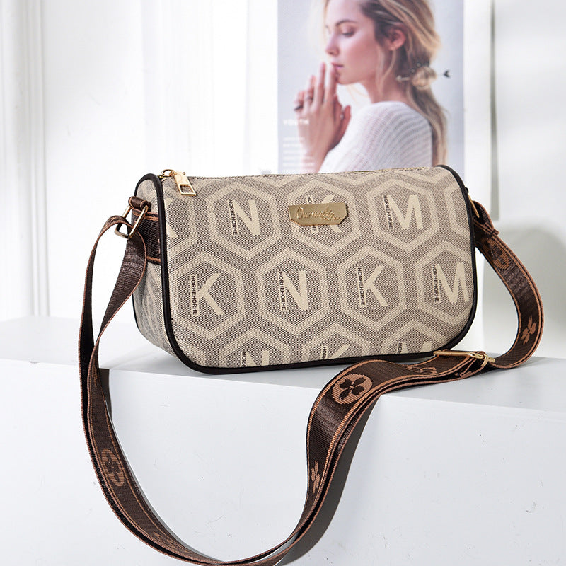 Women's Fashion Simple Retro Textured Autumn Crossbody Bags