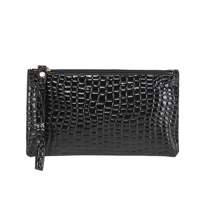 Simple Clutch Female Lady Crocodile Pattern Welfare Handbags