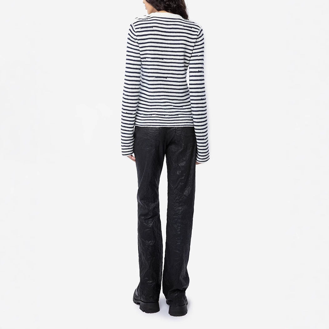 Women's Clearance At Loss No Striped Buttoned Sweaters