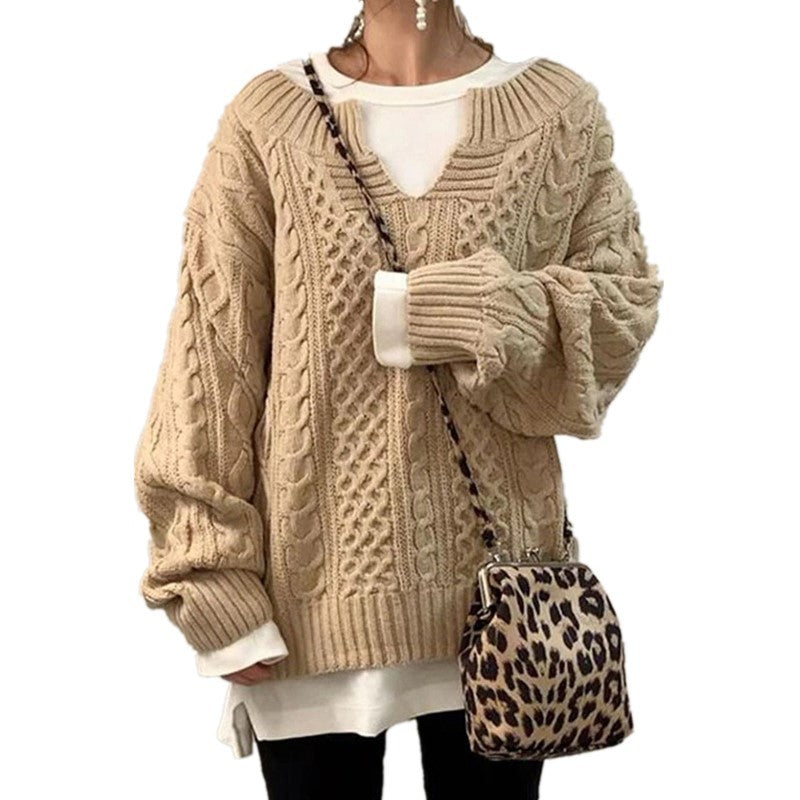 Trendy Innovative Popular Hemp Pattern Casual Sweaters