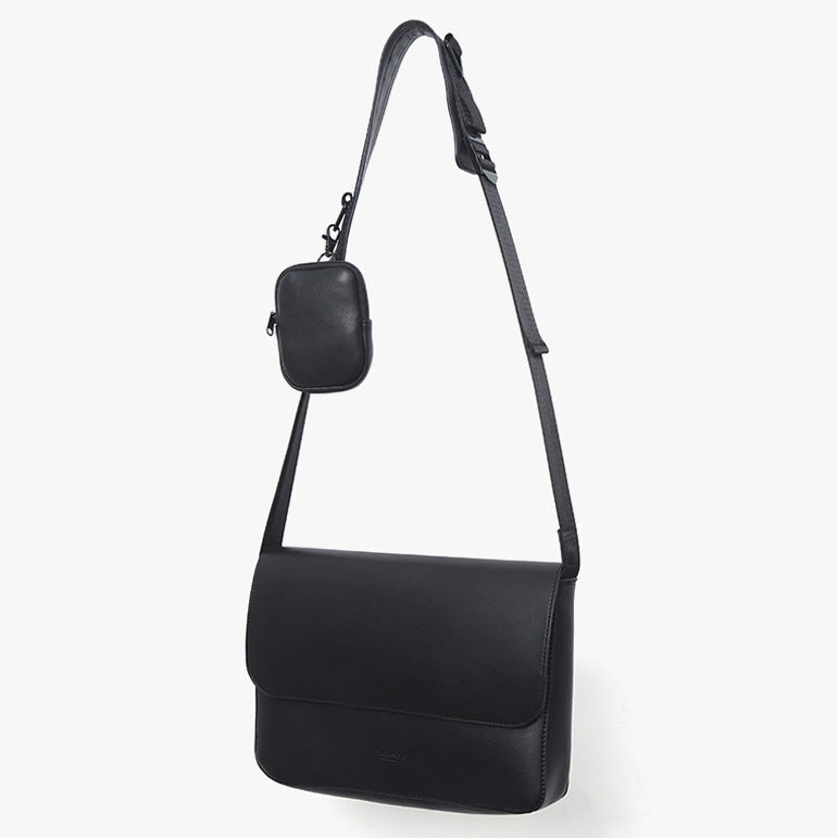Women's Unisex Style Composite Cover Postman Soft Leather Crossbody Bags