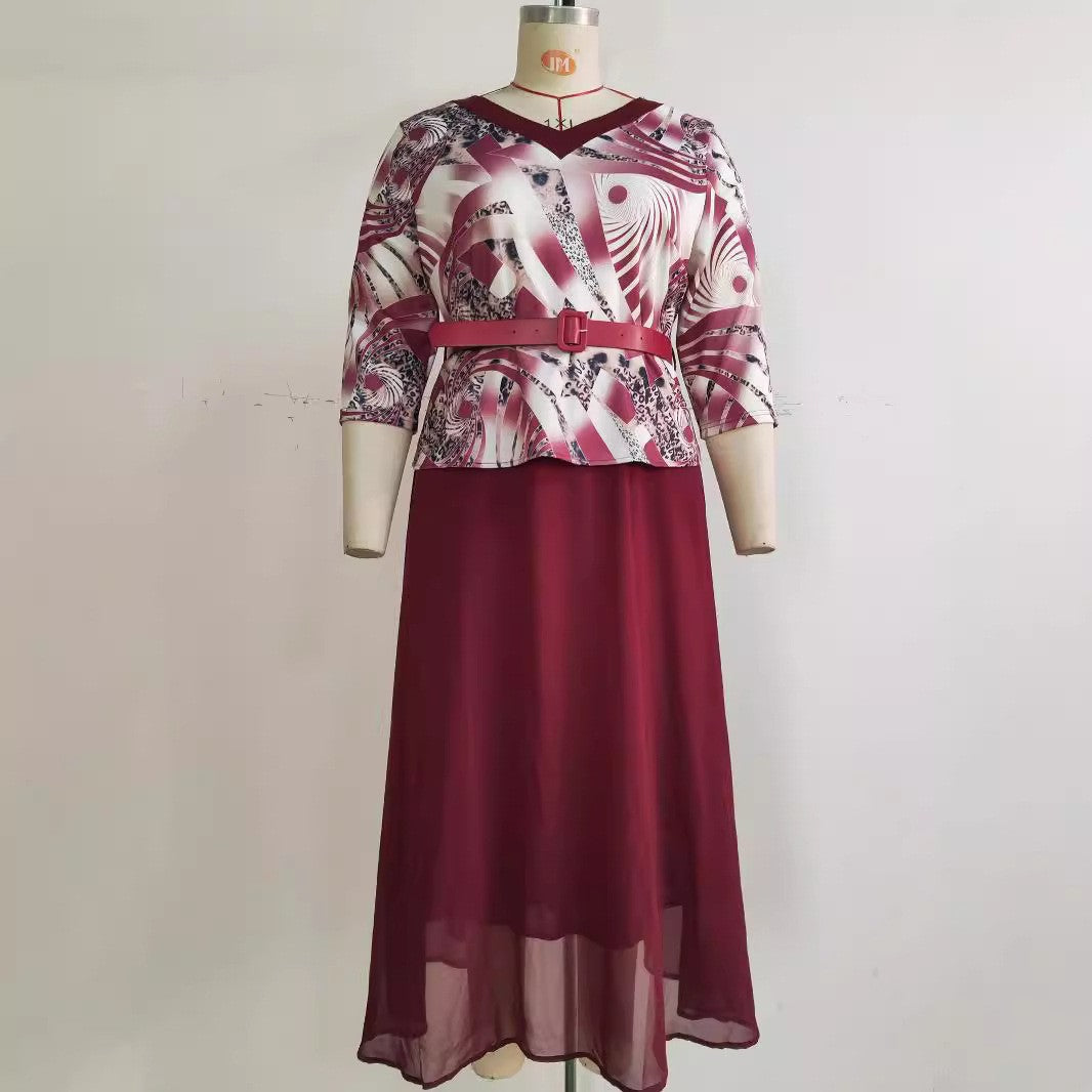 Women's African Sleeves Mother's Printed Dress Dresses