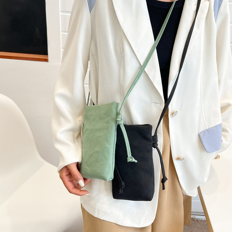 Female Mini Korean Style Canvas Cute Crossbody Bags