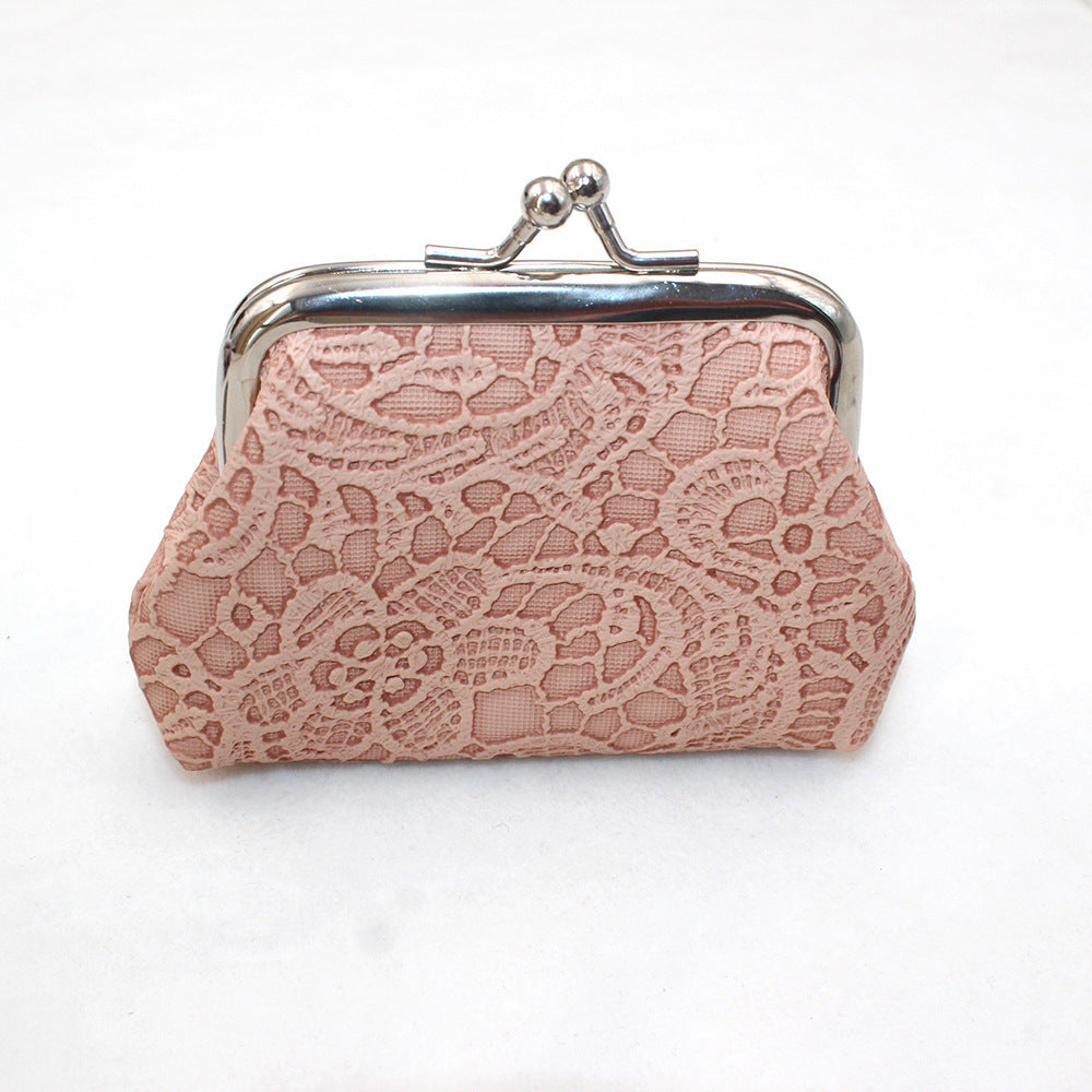Lace Embossed Cute Mini Object Storage Ladies Wallets