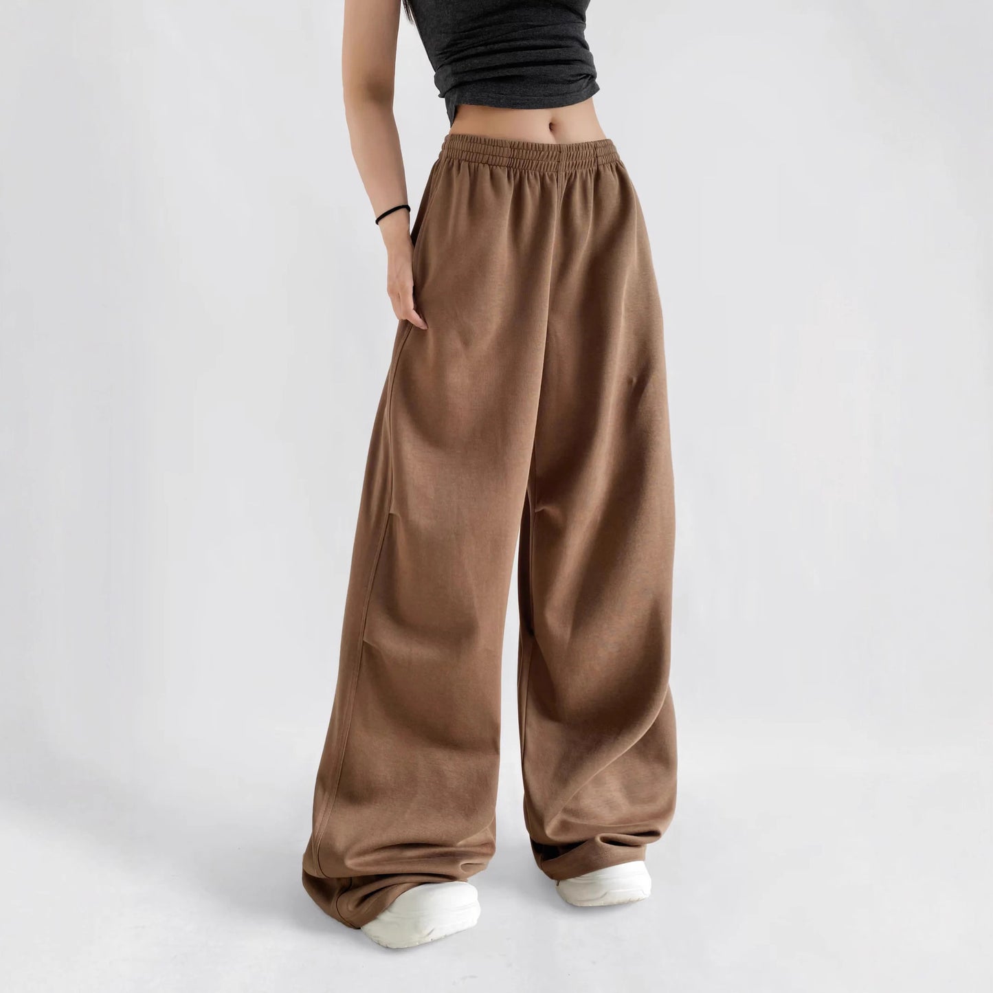 Women's Waist Wide Leg Autumn Elastic Waistband Pants