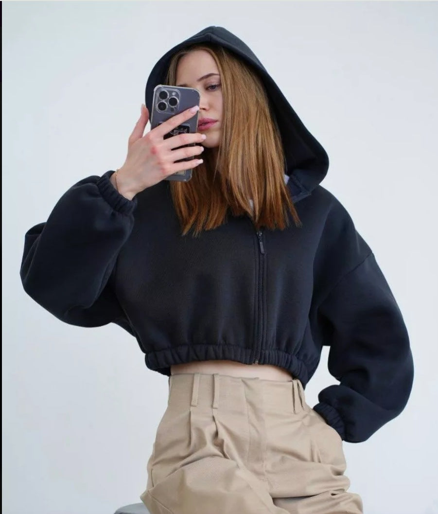 Stylish Women's Leisure Hoodie Long-sleeved Sweatshirt Women's Sweater, Sweater