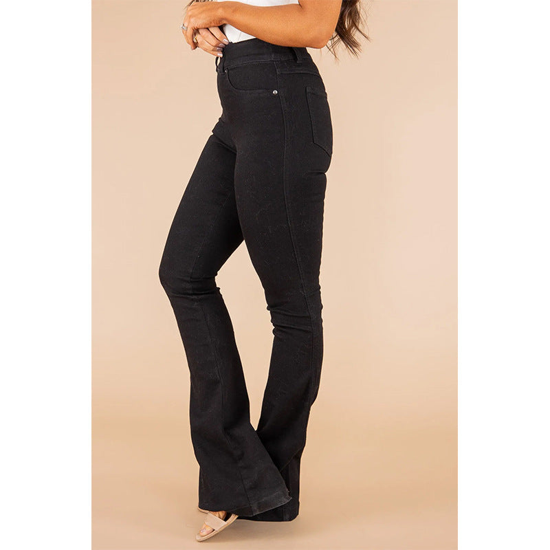 Women's Trendy Tight Stretch Flared Trousers Jeans