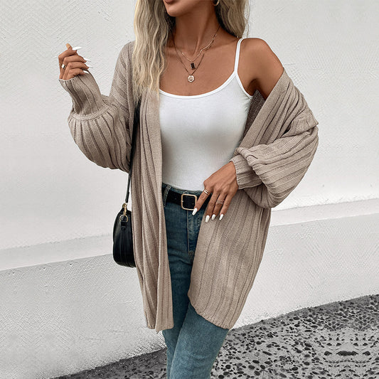 Women's Classy Long Sleeve Solid Color Sweaters