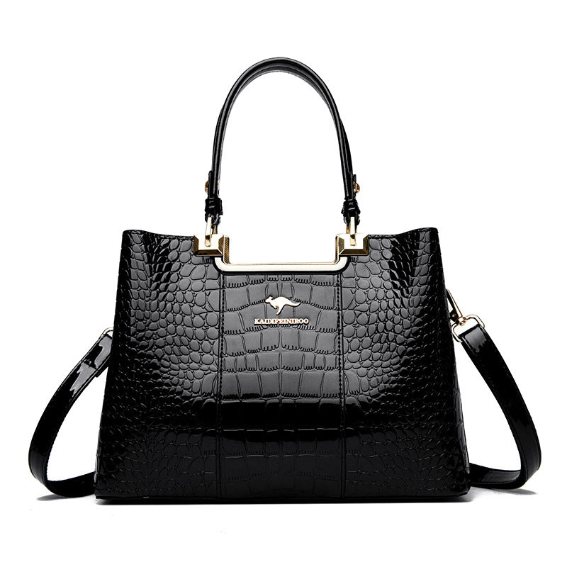 Stylish Versatile Women's Patent Leather Glossy Handbags