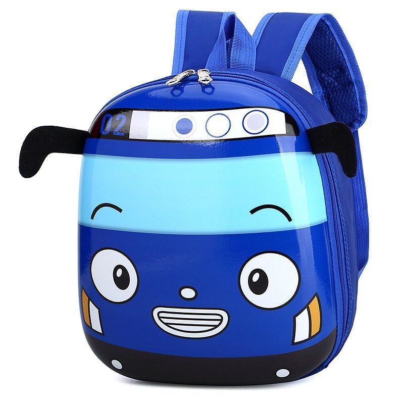 Boys Eggshell Car Cartoon Preschool Cute Kindergarten School Bags