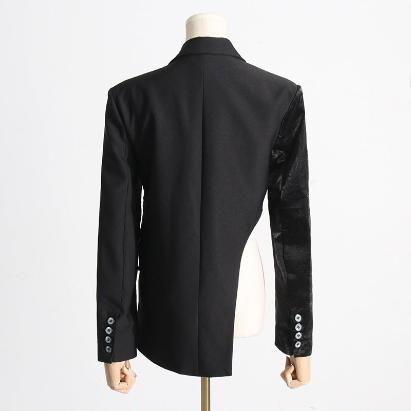 Women's Fashion Wear Locomotive Style Irregular Hem Design Blazers